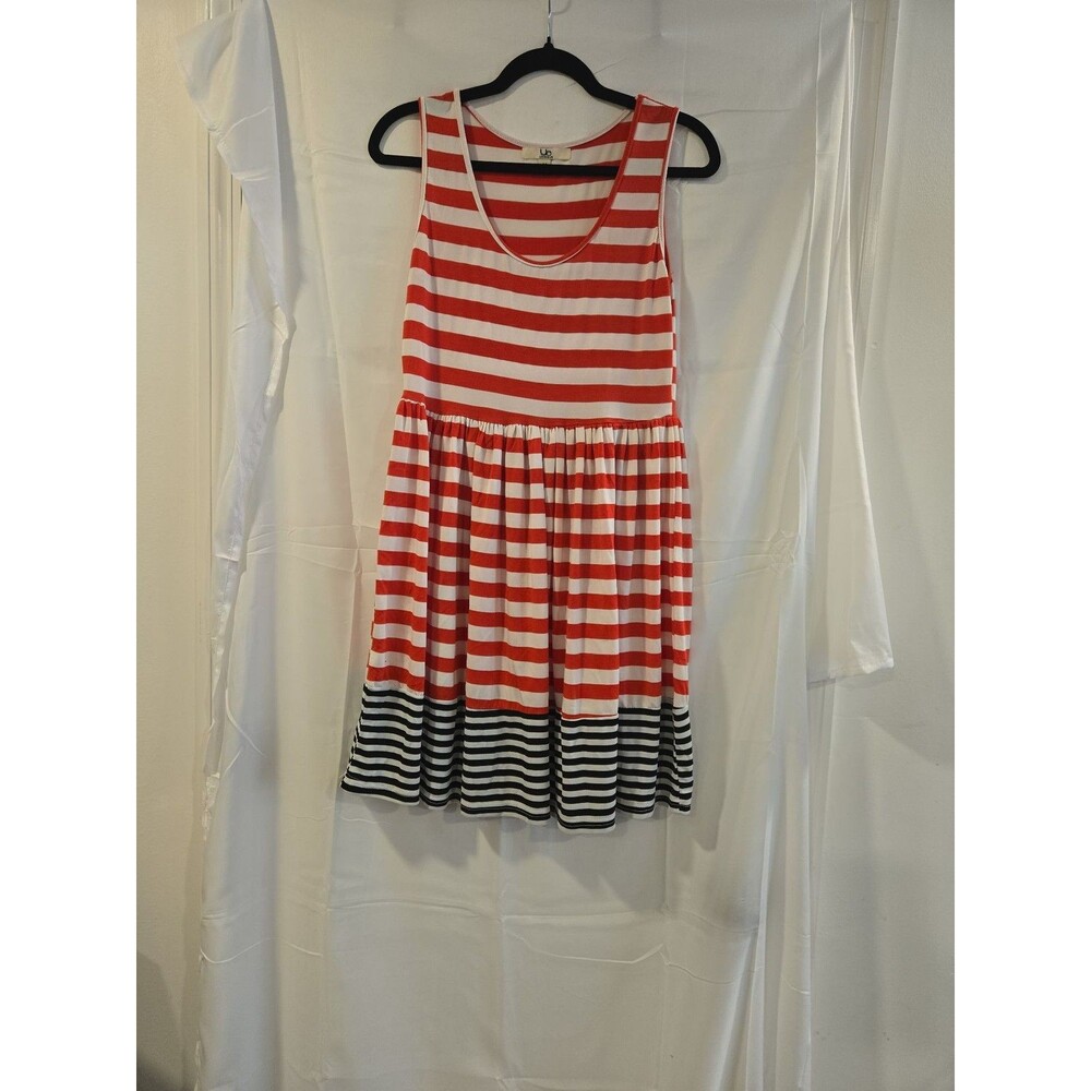 UA Los Angeles Striped Sleeveless Fit and Flare Mini Dress